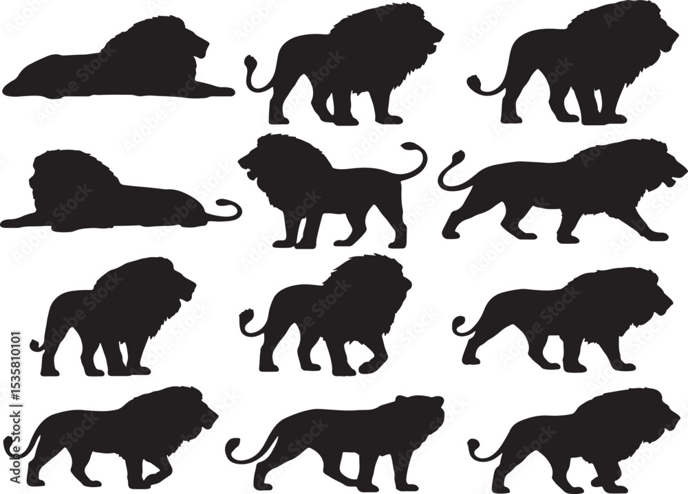 Majestic lion vector illustration design for print and web Majestic lion vector illustration design for print and web