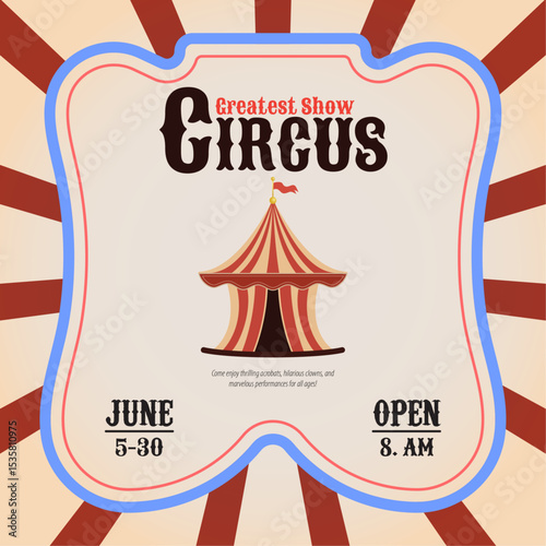 Vintage Circus Invitation Template