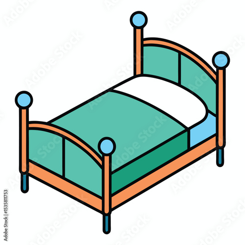 bed in the bedroom