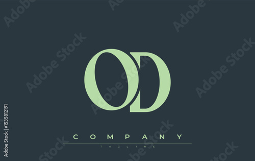 OD Modern Initials Logo Design. Branding logo with stylized initials showcasing bold design and modern aesthetic. Ideal for professional business branding or creative projects focusing on minimalistic