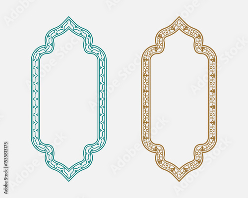 Frame art and border design pack with decorative plant illustrations, ideal for poster, branding, and invitation cover templates