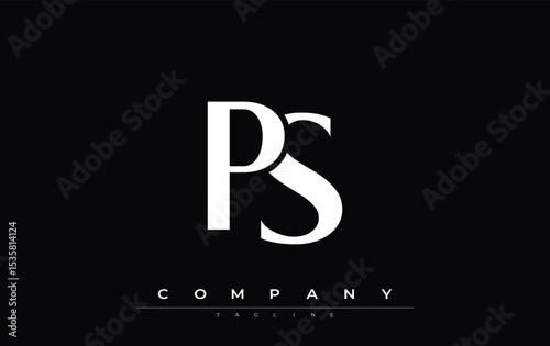 PS Modern Initials Logo Design. Branding logo with stylized initials showcasing bold design and modern aesthetic. Ideal for professional business branding or creative projects focusing on minimalistic