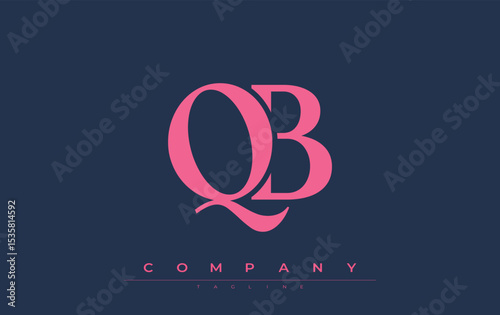 QB Modern Initials Logo Design. Branding logo with stylized initials showcasing bold design and modern aesthetic. Ideal for professional business branding or creative projects focusing on minimalistic