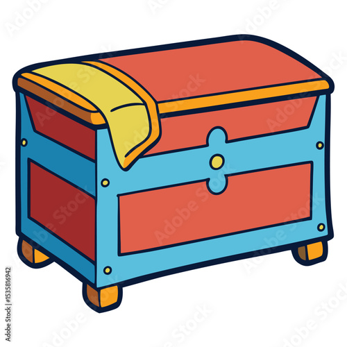 treasure chest isolated on white