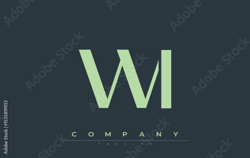 WI Modern Initials Logo Design. Branding logo with stylized initials showcasing bold design and modern aesthetic. Ideal for professional business branding or creative projects focusing on minimalistic