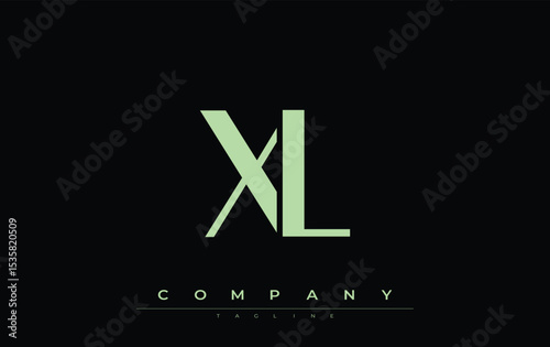 XL Modern Initials Logo Design. Branding logo with stylized initials showcasing bold design and modern aesthetic. Ideal for professional business branding or creative projects focusing on minimalistic