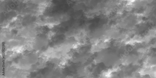 Abstract Soft Grayscale Cloud Texture. Mysterious Smoky Grayscale Pattern. Monochrome Grungy Surface