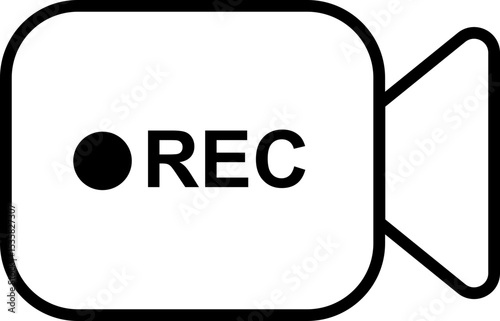 Video icon. Video camera, movie icon isolated on transparent background. Video production, streaming, editing, filming vector symbol. Perfect for media, entertainment, and broadcasting design.