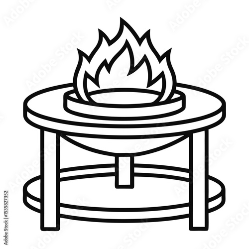  Fire pit table outline 