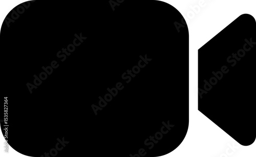 Video icon. Video camera, movie icon isolated on transparent background. Video production, streaming, editing, filming vector symbol. Perfect for media, entertainment, and broadcasting design.