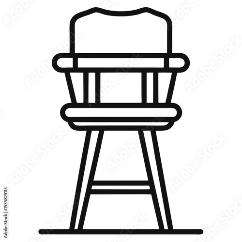wooden chair vector illustration