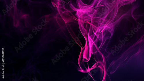 Abstract Pink and Purple Smoke on Dark Background