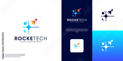space explorer logo, speed service, graphic vector illustration.