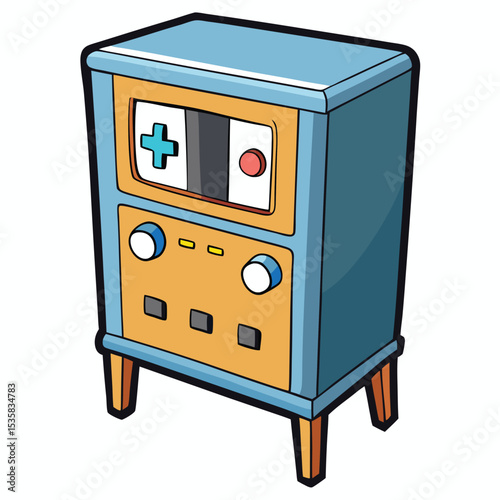 vector illustration of an old radio