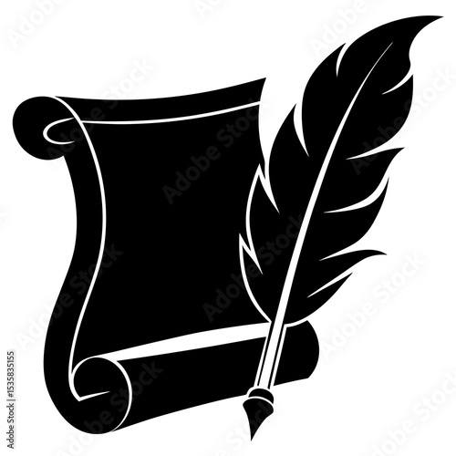 feather pen and ink