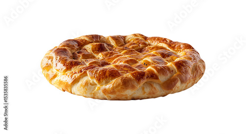 Authentic Arabic Pita Bread  Isolated on transparent background, png photo