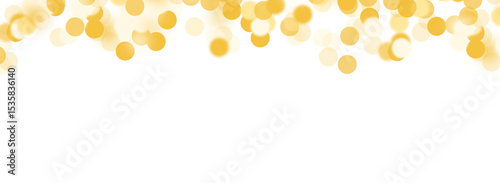 Golden bokeh lights creating a festive, vibrant effect with twinkling spots and soft glow. Circular