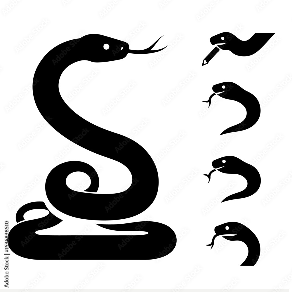 Fototapeta premium Snake Silhouette