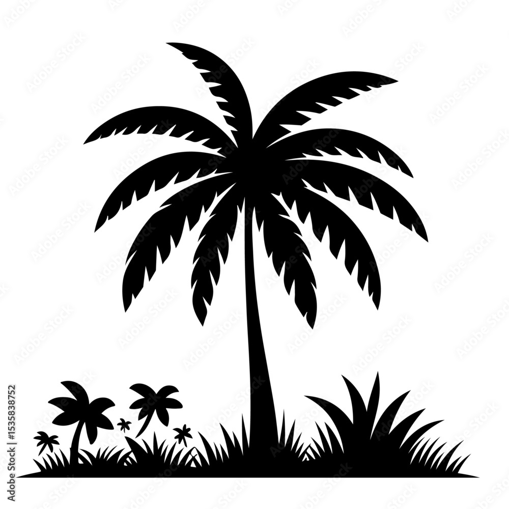 Obraz premium Palm Tree Silhouette