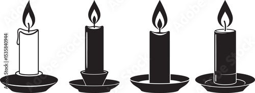 Candle icon vector illustration