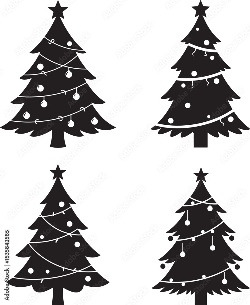 Obraz premium Christmas Tree icon vector illustration