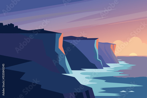Sun-kissed skies meet tranquil waters and majestic peaks in breathtaking sunset and sunrise landscapes over sea and mountain ranges