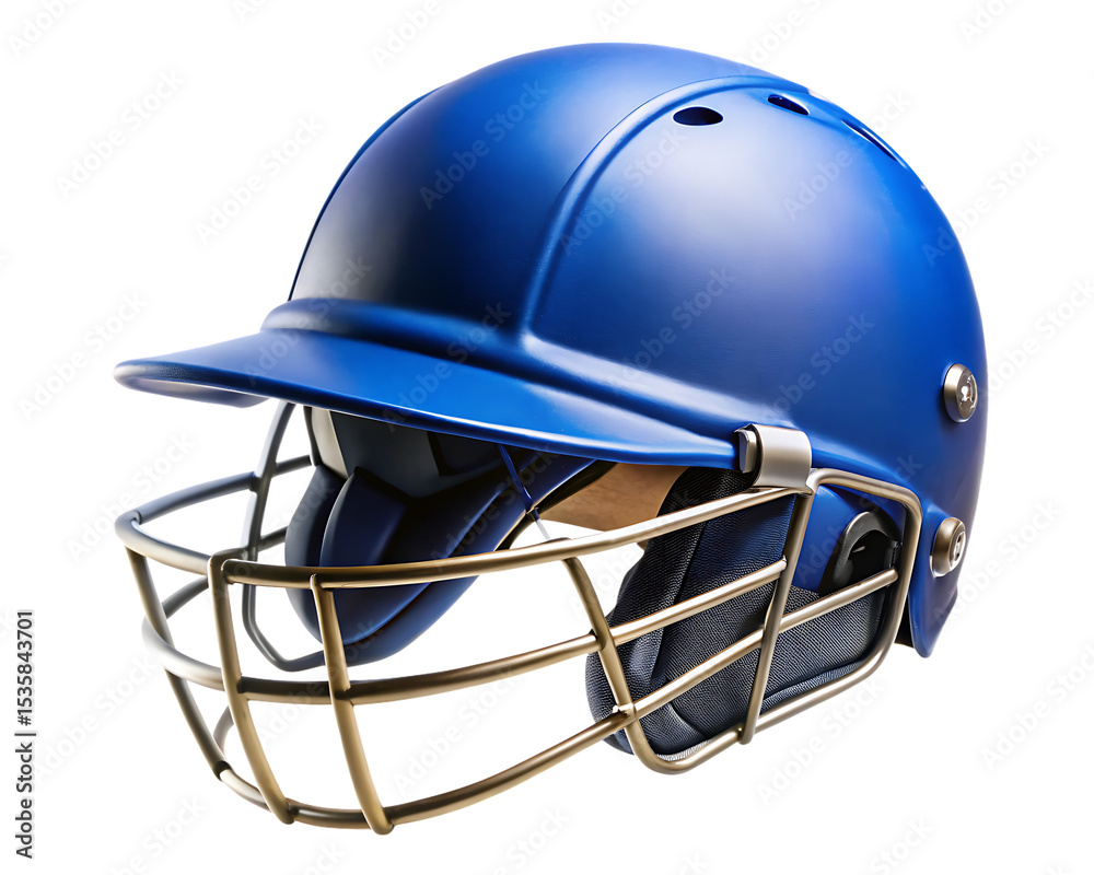 Naklejka premium a cricket helmet isolated on white background PNG,AI GENERATED