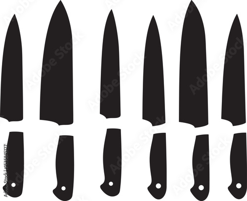 Kitchen Knives icon vector illustration