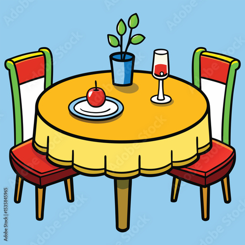table in the garden