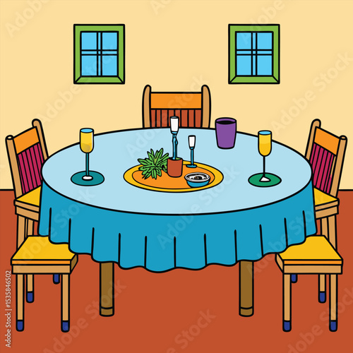 dining room with a table