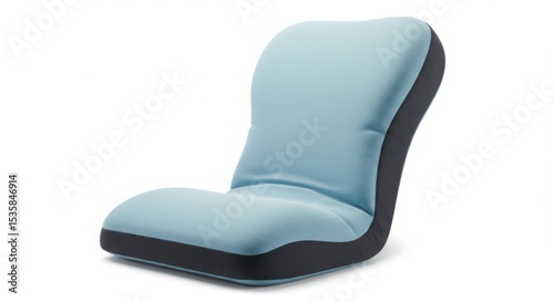 A modern blue lounge chair with a sleek design. The chair features a curved backrest and a comfortable seat, suitable for relaxation in contemporary interiors.