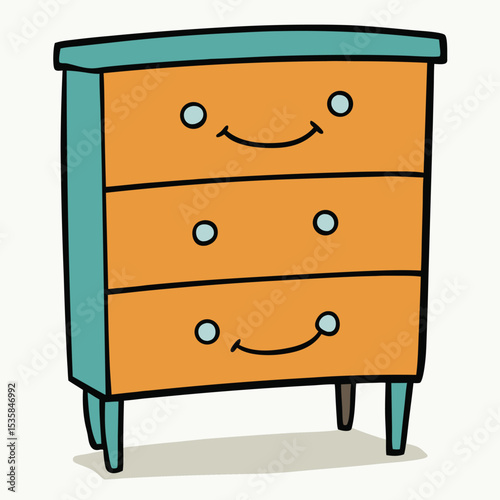 chest of drawers isolated