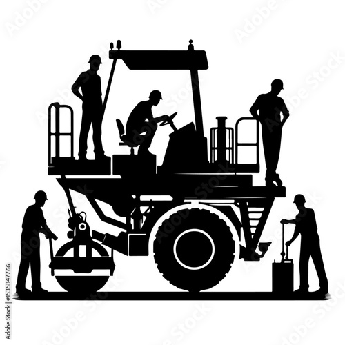 Excavator Loader Silhouette
