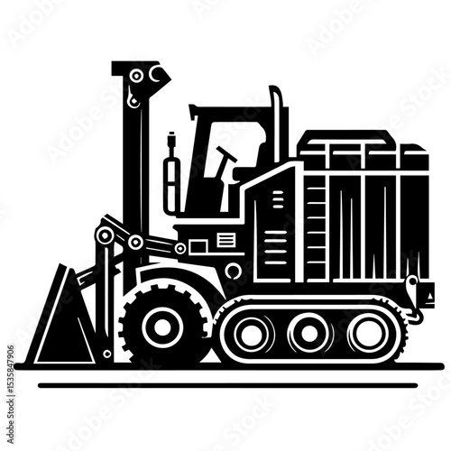 Excavator Loader Silhouette