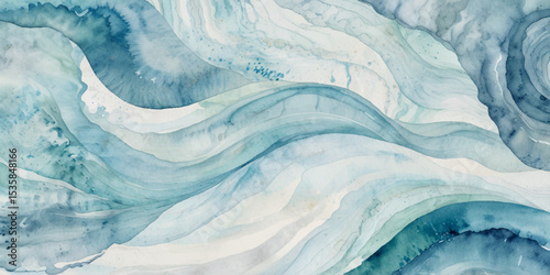 Art teal soft blue sea water ocean wavy and silver marble texture background. Water  ocean wave white and soft blue aqua, teal and marble texture.