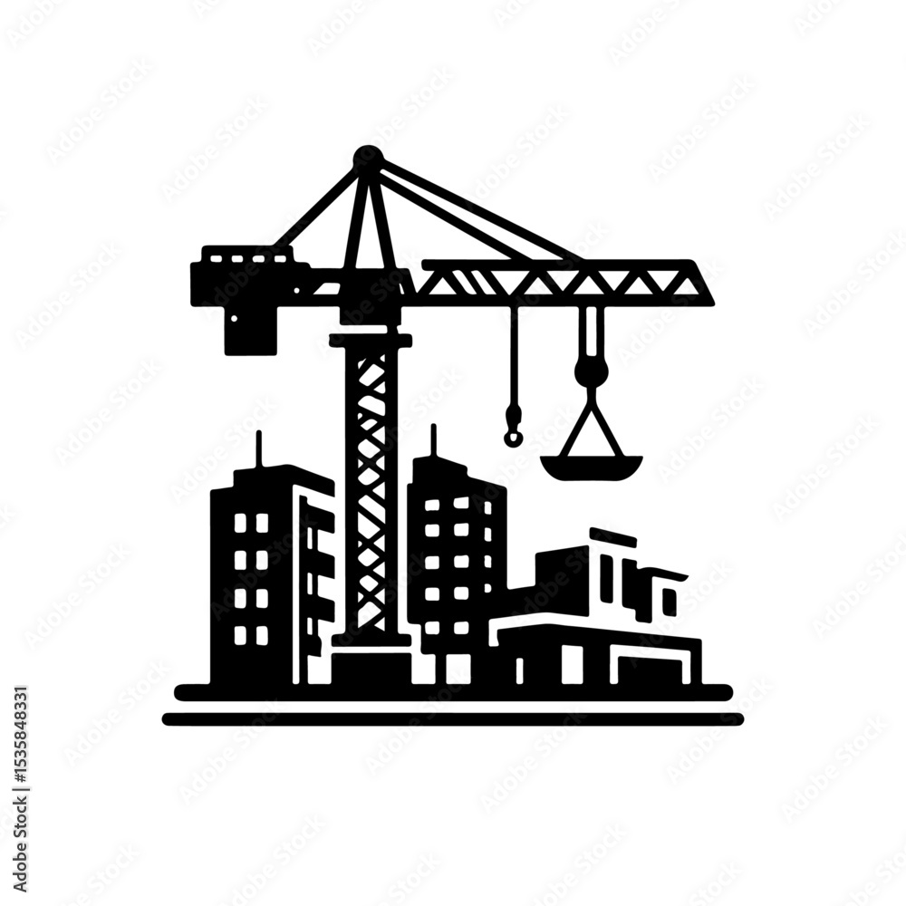 Obraz premium Crane Silhouette