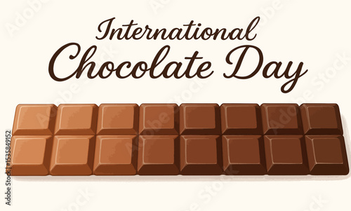 International Chocolate Day Poster  Vector Art