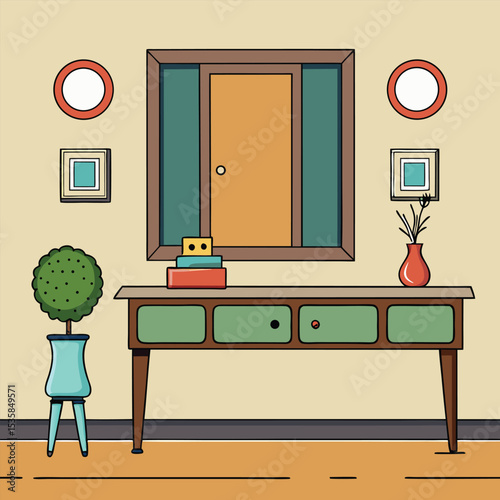 living room interior with furniture
