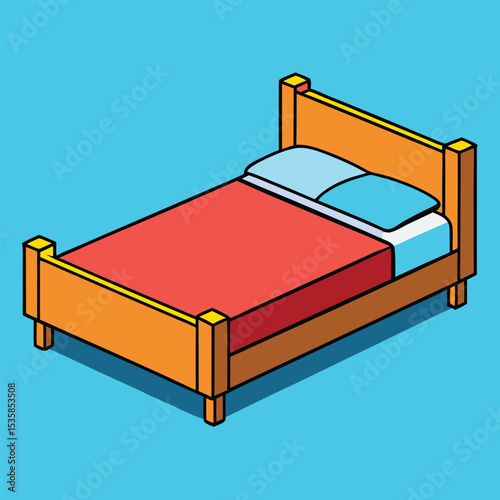 bed in the bedroom