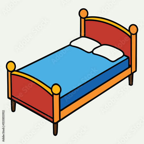bed in the bedroom