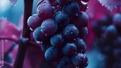 Wallpaper Mural A bunch of grapes with water droplets on them Torontodigital.ca