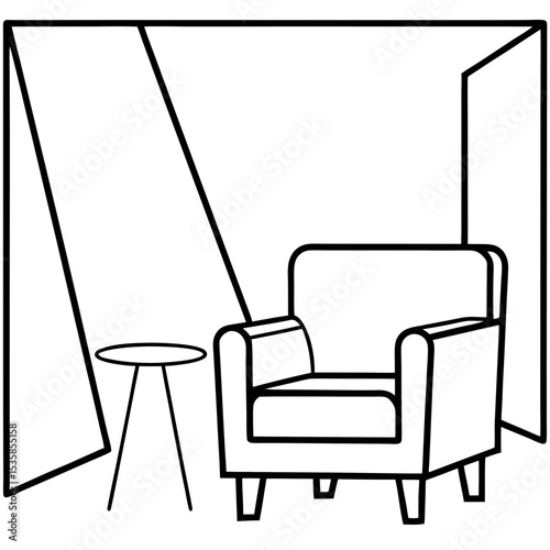 black leather armchair