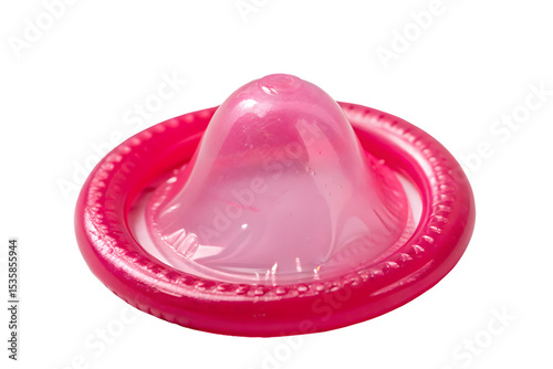 Pink condom on Transparent Background