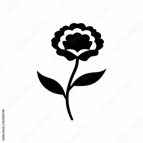 carnation flower silhouette