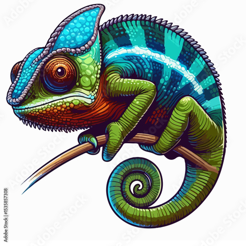 Chameleon Silhouette, Chameleon vector 