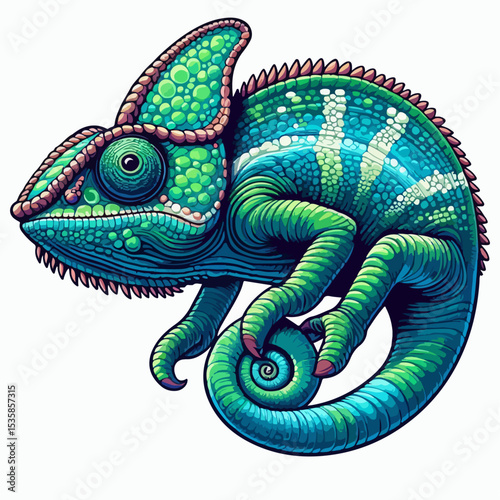 Chameleon Silhouette, Chameleon vector 