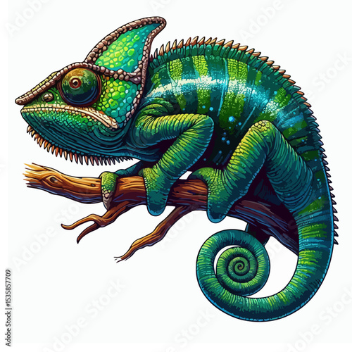 Chameleon Silhouette, Chameleon vector 