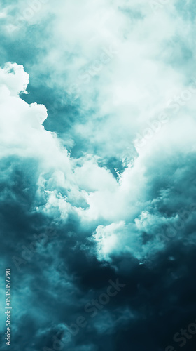Dramatic Storm Clouds Celestial Dreamy Cloudscape Abstract Weather Atmosphere Sky. Generative AI