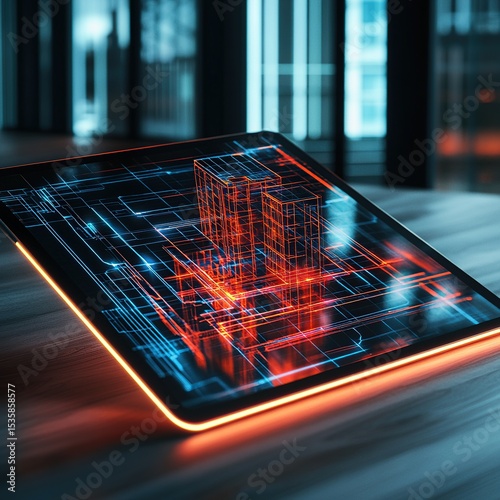Digital Building Design Tablet.
