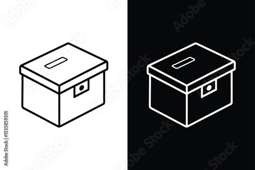 Storage-box icon isolated vector icon illustration on white background.